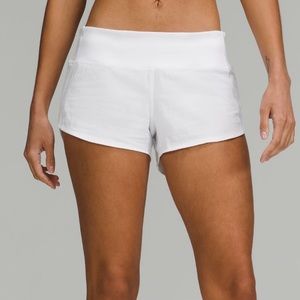 Lululemon White Speed Up Shorts